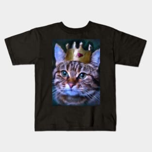 Cat with Crown Kids T-Shirt